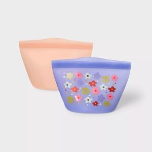 Cat & Jack Floral and Peach Silicone Bags